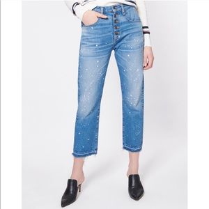 Veronica Beard 10.75” Ines Girlfriend Paint Jeans Size 26